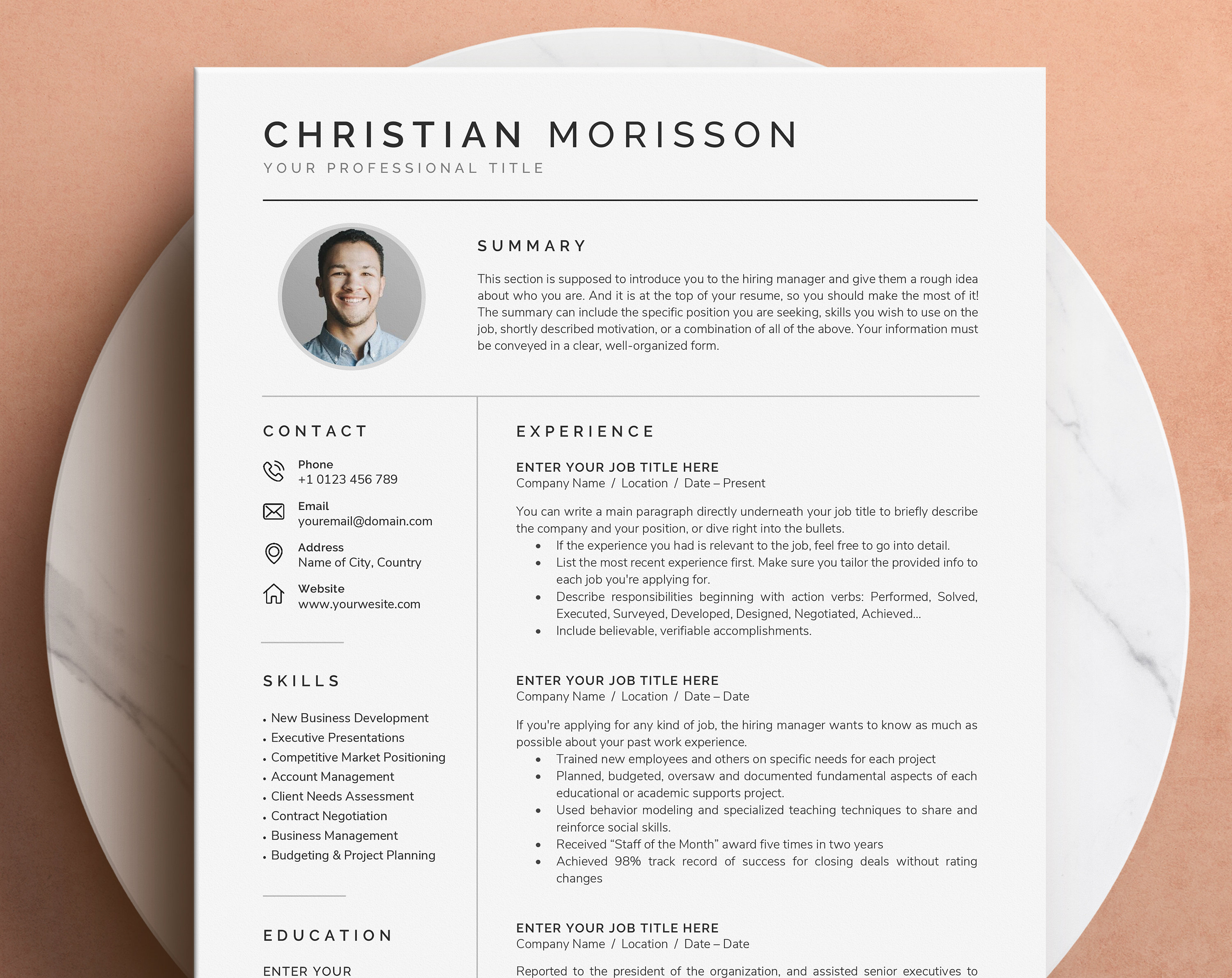 GOOGLE Docs Resume | Resume CV Template for Word, Mac Pages, Google ...
