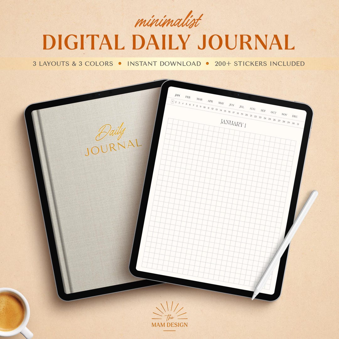 Digital Daily Journal, Goodnotes iPad Planner (digital Download) - Etsy