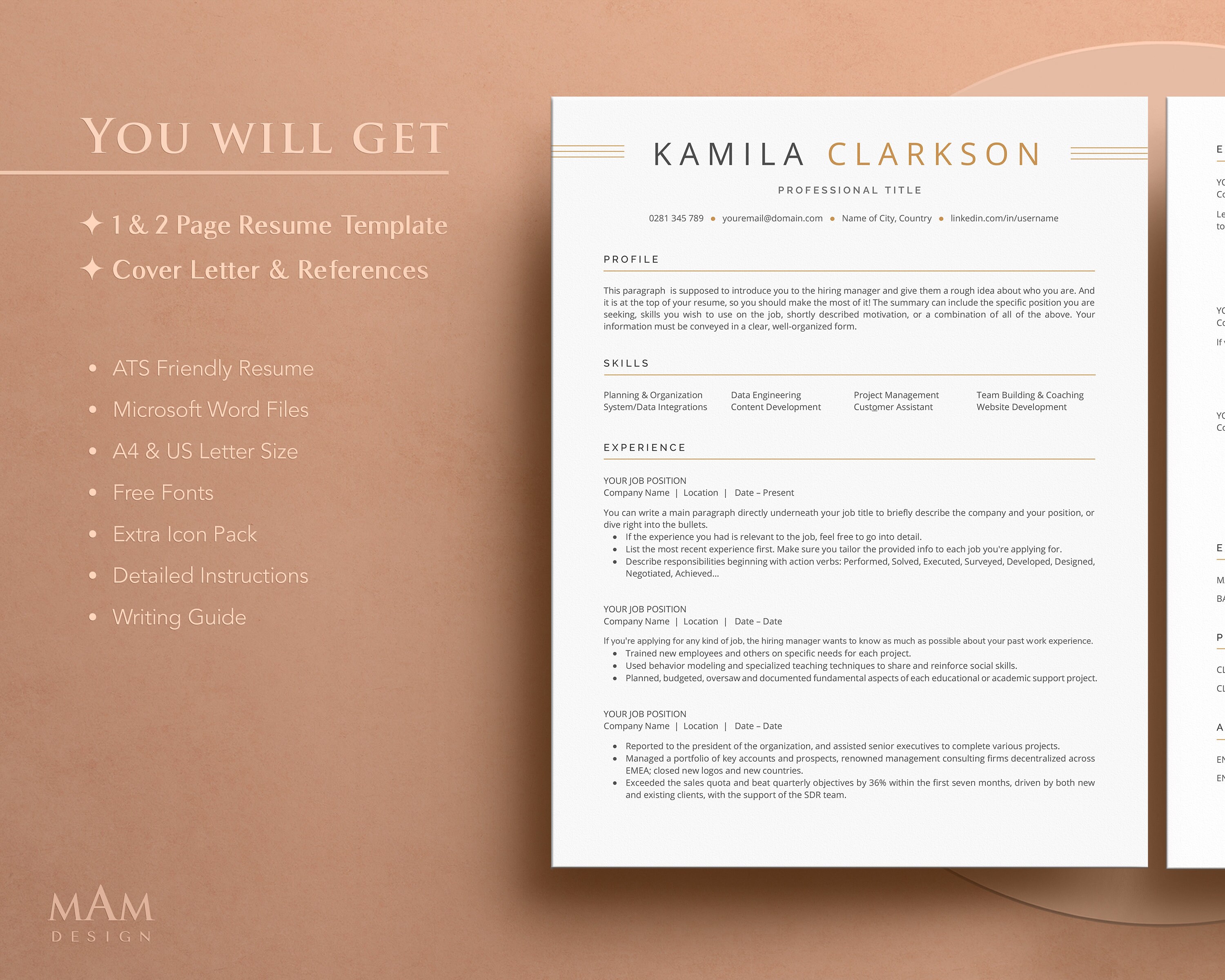 ATS Compatible Resume Template - Il Fullxfull.4434929628 Okyw 