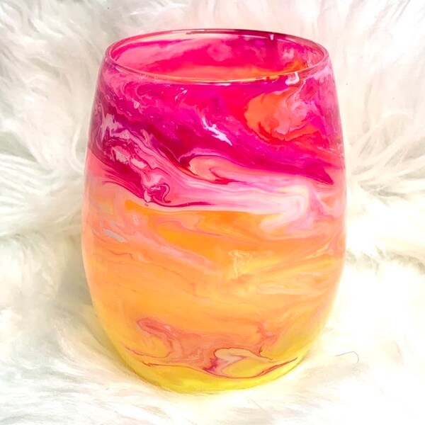 Summer Wine Glasses Etsy