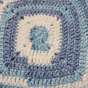 Crocheted Blueberries & Cream Ombre Dishcloth/Hot Pad