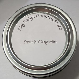 Hand-Poured Peach Magnolia Soy Wax Mason Jar Candle