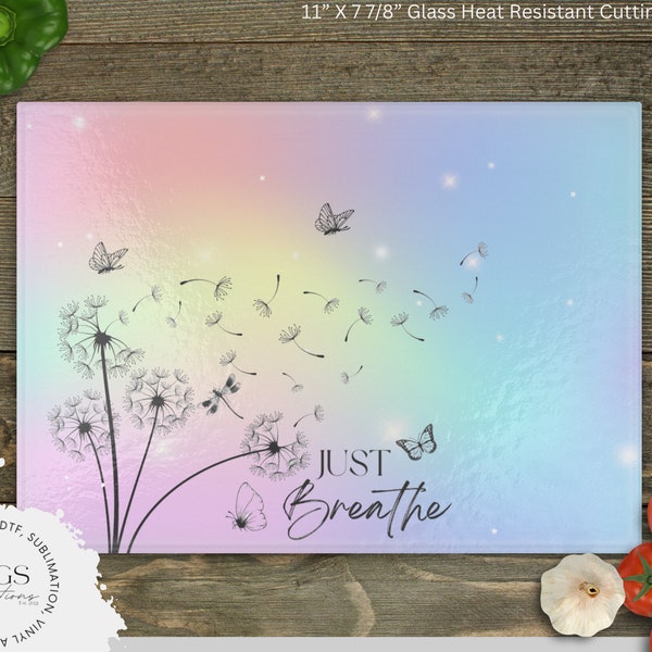 Just Breathe - Tempered Glass Cutting Board