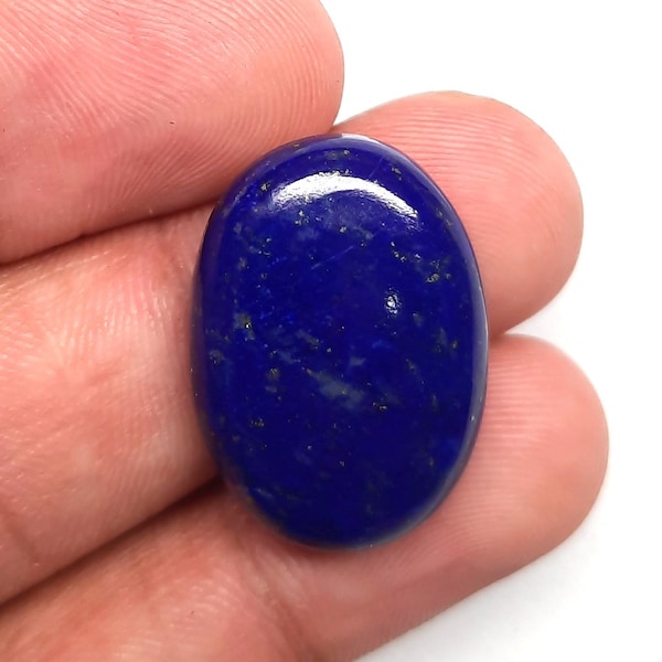 Cabochon en lapis-lazuli bleu naturel, 25 CRT, pierre à bijoux déformée en fil métallique, 18 x 25 mm, beau cabochon ovale en lapis lazuli, grossiste en pierres précieuses en vrac