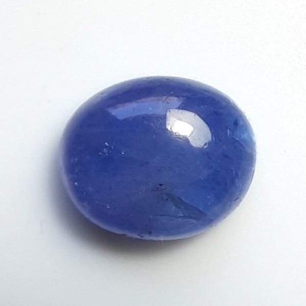 Natural Tanzanite Cabochon Stone, Oval Sugarloaf Tanzanite 8x10MM, Blue Tanznaite Polished Ring stone, Untreated Loose Tanzanite Gemstone