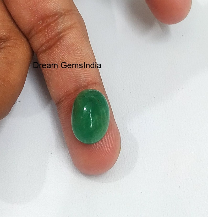 Loose Emerald Gemstone 9.15CRTs Making Jewelry Untreated Zambian Emerald Sugarloaf LUSTER EMERALD CABOCHON Smooth handpolish Emerald Oval