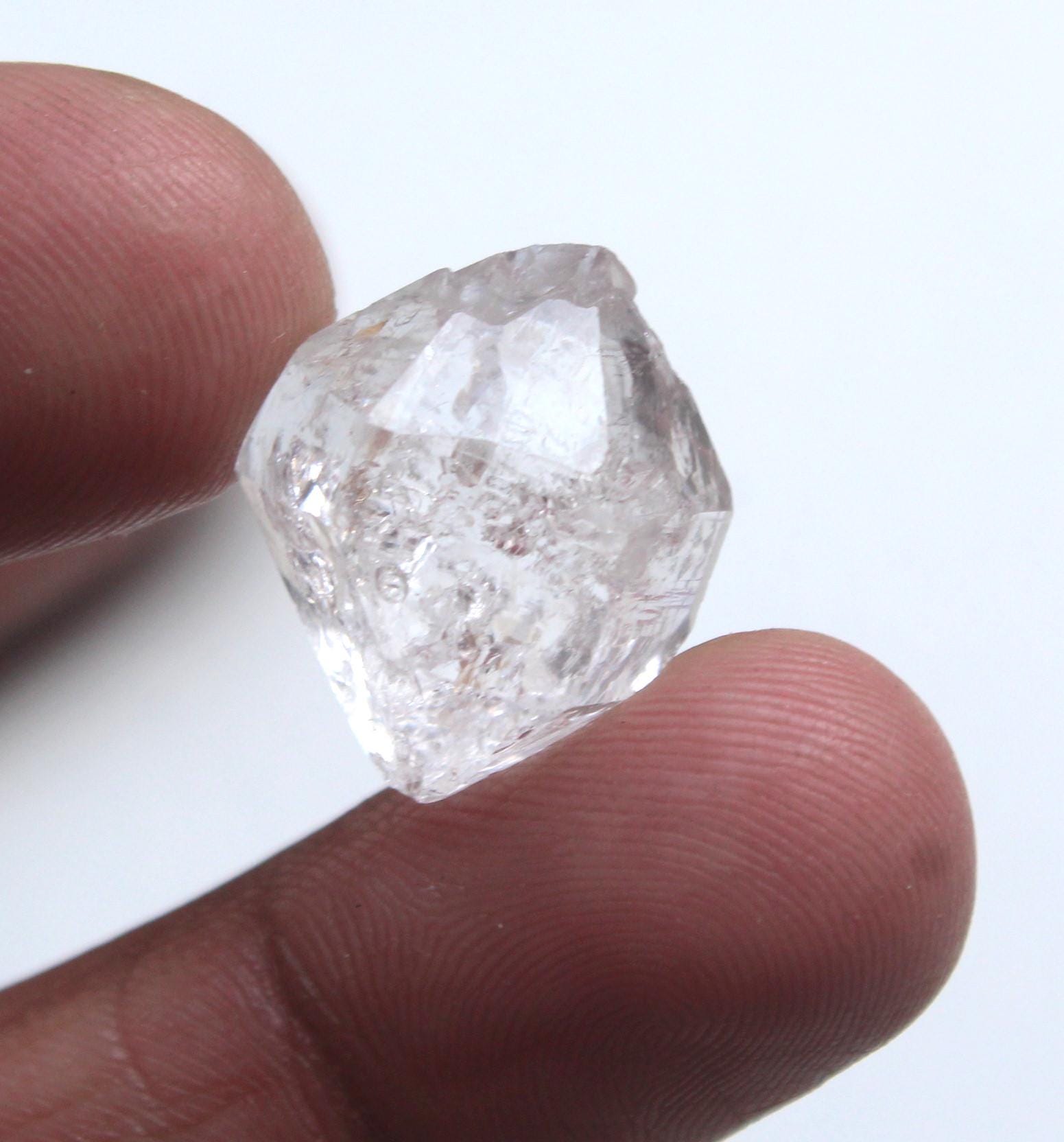 Gorgeous Genuine Herkimer Diamond Rough Nuggets GEM/17x20mm Raw Crystal White Diamond Jewelry Raw Gemstone/Faceting Diamond UNCUT Specimens