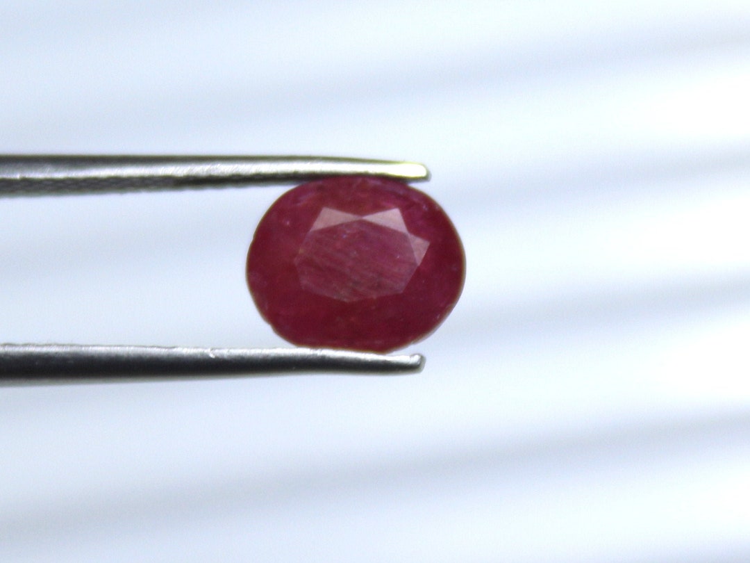 Beautiful Ruby Cut Gemstone/faceted Oval Ruby Cut Gem/red Luster Ruby ...