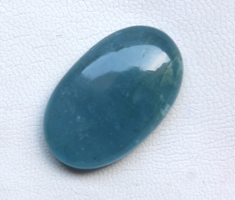 Oval Sugarloaf Cabochon Aquamarine 40.70CRTs Natural Aquamarine Cabochon Birthstone Making Jewelry Deep Blue Luster Aquamarine PolishStone