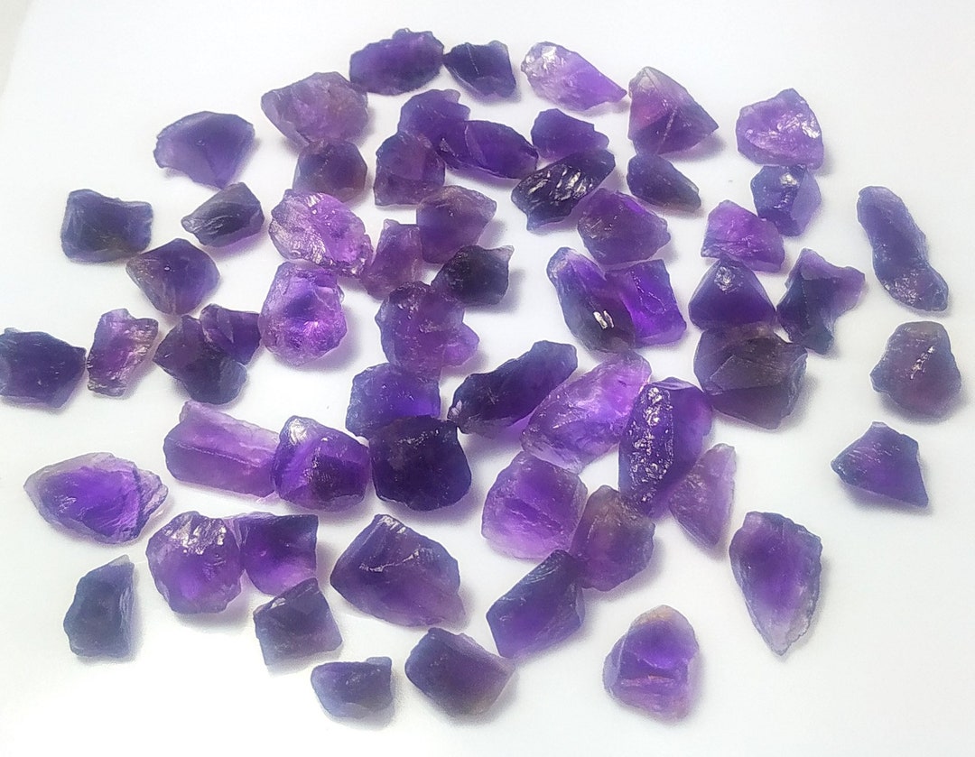 10pcs Natural Raw Amethyst Rough Stone, Beautiful Healing Crystal ...