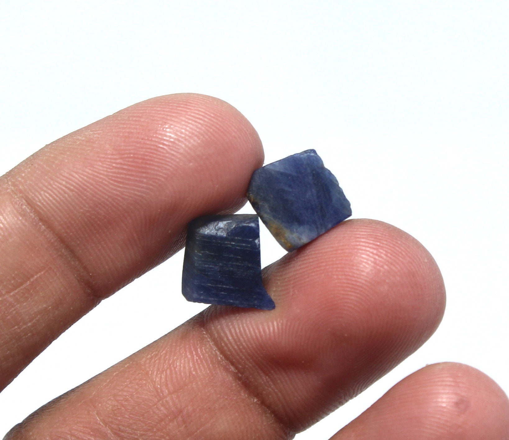 2pcs Untreated SAPPHIRE Rough Stone afghanistan Sapphire Crystal