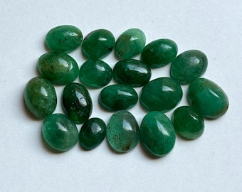 Lote de 18 cabujones de esmeralda verde natural: 29 piedras preciosas sueltas