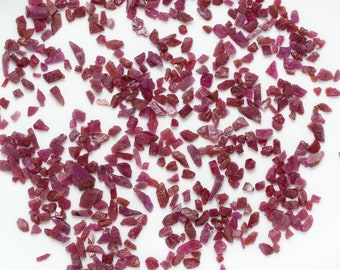 Raw Ruby Rough Stone: Natural July Birthstone Crystal (2-5MM)