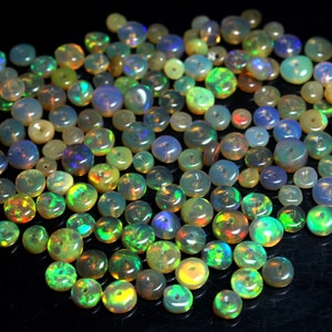 Natural Opal Beads Stone, 3-6mm Round opal cabochon Beads, Beautiful opal Multi Beads, opal polished Beads, 10 PCs loose opal crystal beads