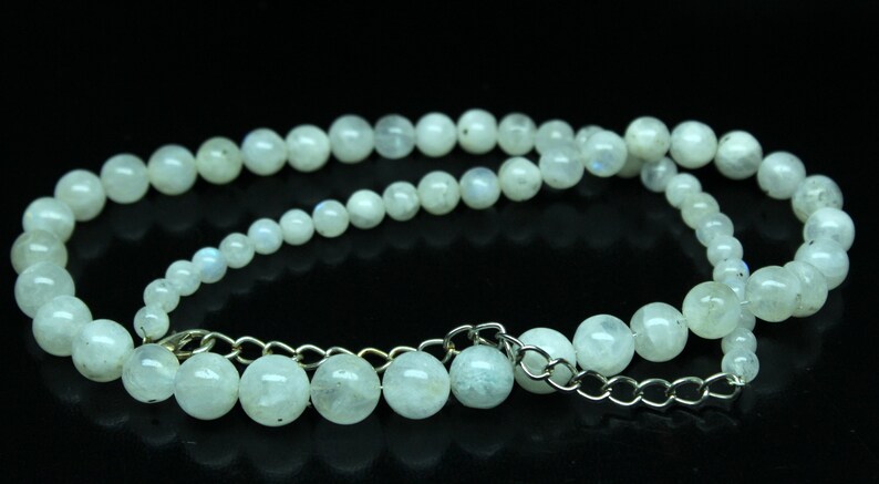 17Inches Gemstone Beads Rainbow Fire Stone Necklaces Round Balls Beads B50 5-10mm Natural White Rainbow Moonstone Smooth Cabochon Beads