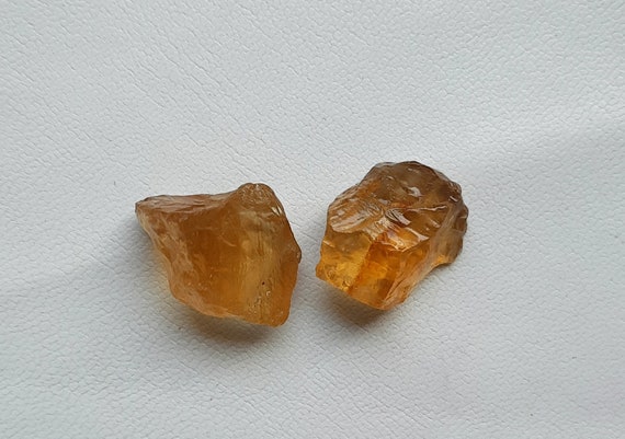 Buy 2 Pcs Natural Raw Citrine Crystal Stone Size 13 22mm Online In India Etsy