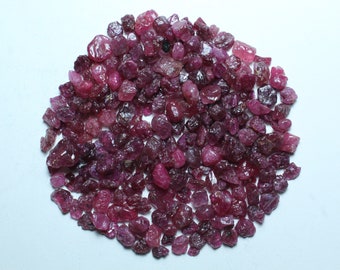 Raw Ruby Rough Stones: Red Ruby Nuggets (6-8mm)