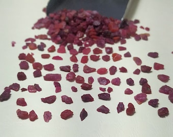 Crystal Ruby Slabs 15 CRTs Natural Raw Ruby Crystal Rough Birthstones Making Jewelry Specimen Ruby Slice Red Ruby Faceting Raw Gemstone