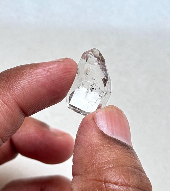 未処理ハーキマーダイヤモンド原石：ホワイトクリスタルペンダント（13