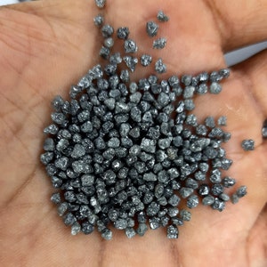 15 PCs Natural Black Diamond Rough Stone Uncut/2-4MM Real Raw Diamond Cheeps/Genuine Diamond Nuggets Stone/Conflict Free Diamond For Jewelry