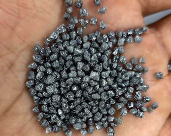 15Pieces Natural Raw Diamond Rough Stone, Specimen Diamond Cheeps, Genuine Diamond Stone, Loose Diamond, Black Diamond Faceting-Size 2-3.5MM