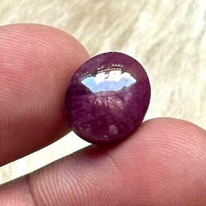 Wholesaler Genuine Ruby Cabochon Jewelry GEMS/Stunning Star Ruby Polished Stones/10.4x12.3x7MM Ruby Oval Cabochon/11CRT Oval Ruby Ring Stone