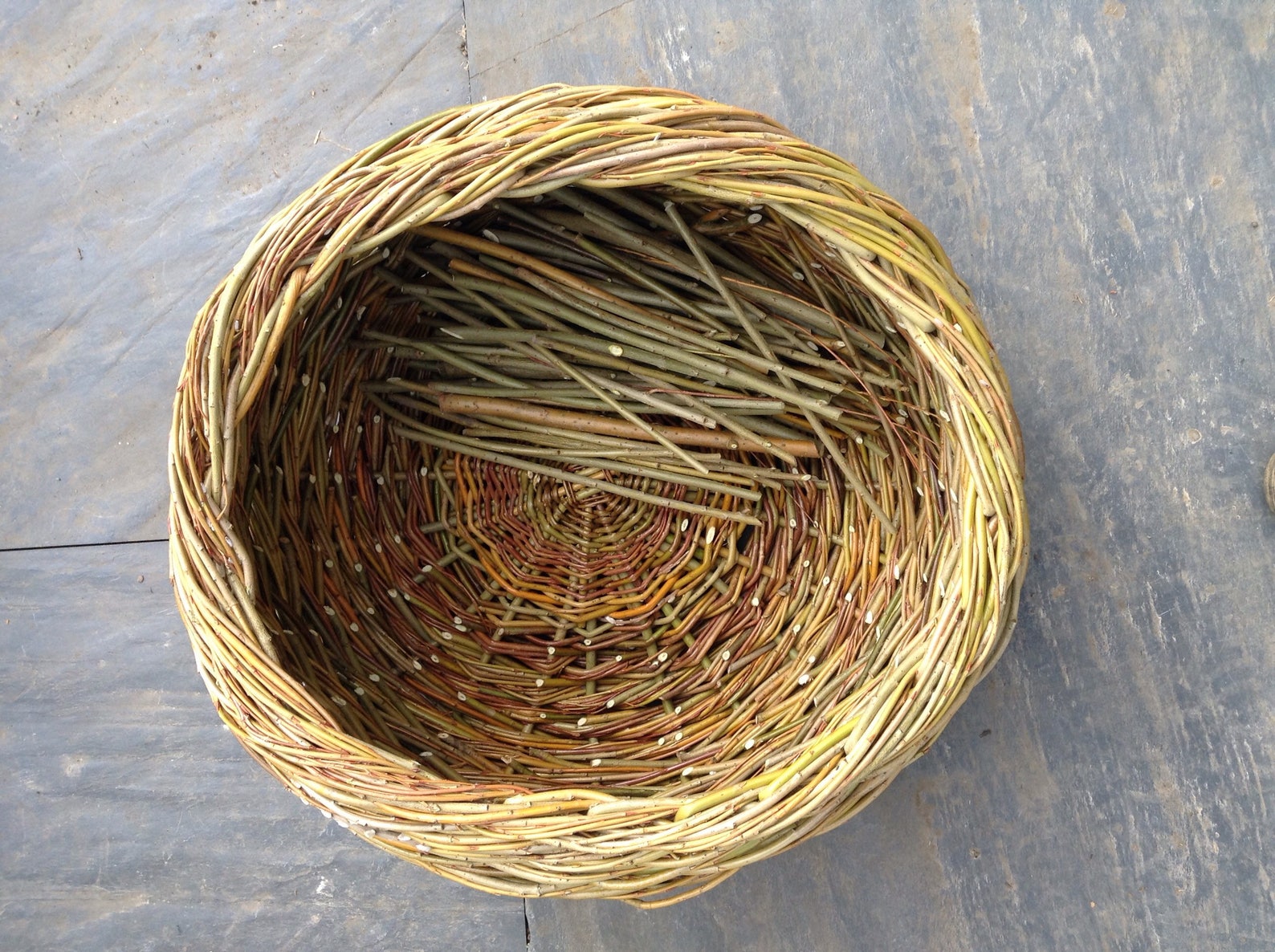 Large Rope Weave Willow Log Basket in Semigreen Willow. Etsy UK