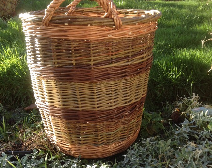 Willow Log Basket Etsy