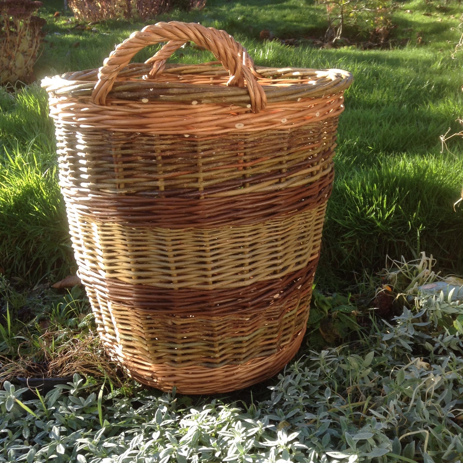 Willow log basket Etsy