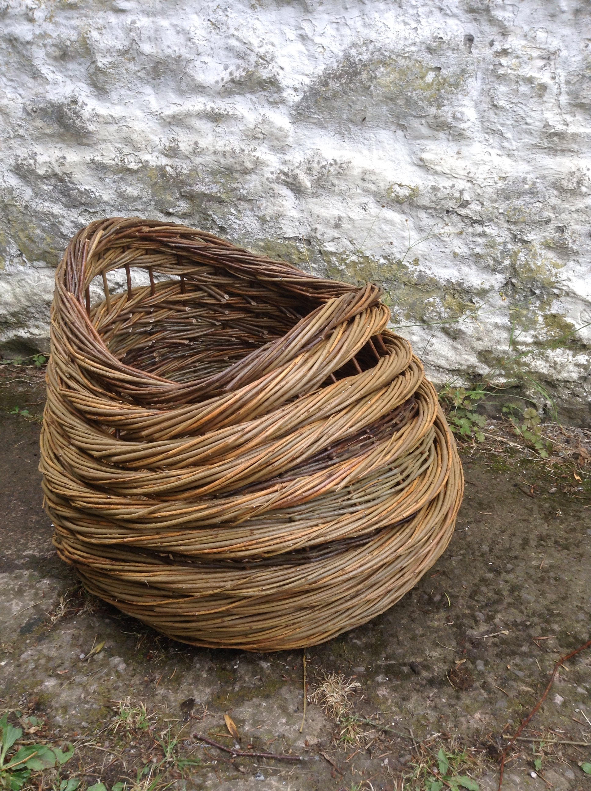 Rope Weave Log Basket Etsy