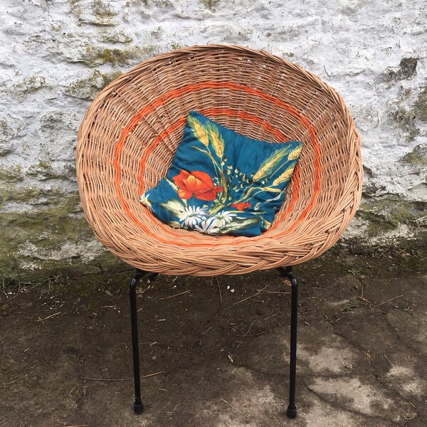 Retro chair in natural willows