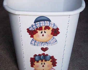 Raggedy Ann and Andy Waste Basket