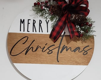 Merry Christmas  Round Door Hanger 16"
