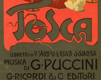 Printable Tosca 1899 Vintage Poster