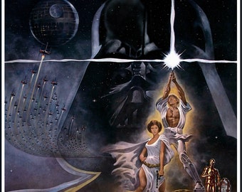 Printable Star Wars IV: A New Hope ver.2 1977 Vintage Poster