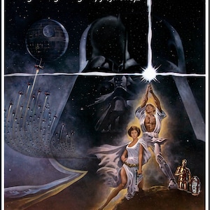 Imprimable Star Wars IV : A New Hope ver.2 1977 vintage Poster