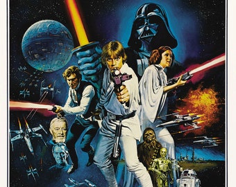 Printable Star Wars IV: A New Hope 1977 ver. 1 & 2, 2 Vintage Posters