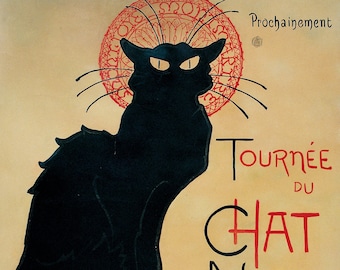 Printable Black Cat - Tournée du Chat Noir - 1896 Vintage Poster