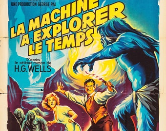 Printable The Time Machine - French - 1960 Vintage Poster