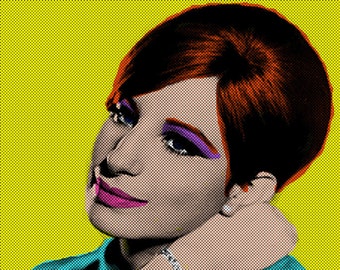 Print, Barbra Streisand Pop Art Portrait