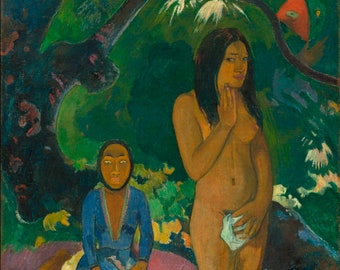Print, Paul Gauguin Words of the Devil Printable 1892 Painting