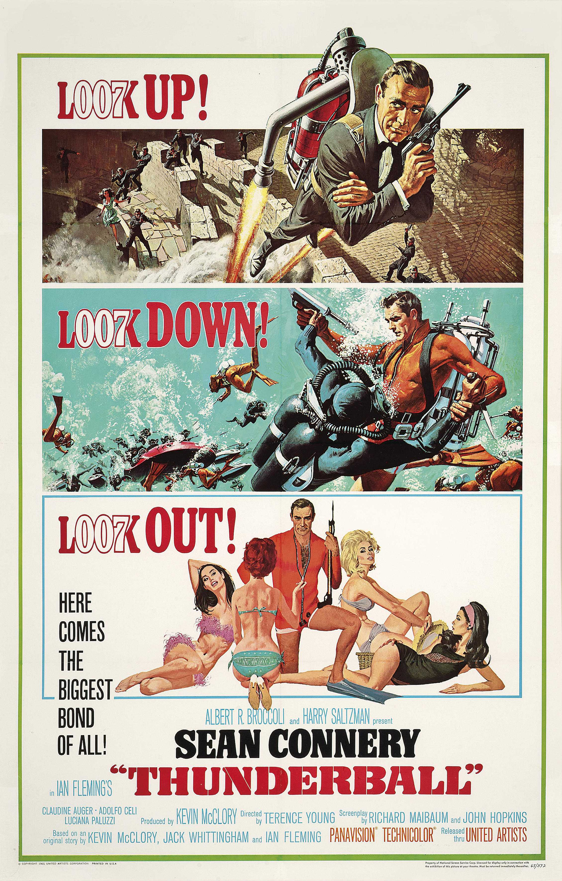 Affiche de Film Originale de James Bond Thunderball, Japon, 1965