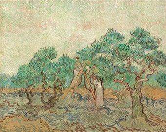 Print, Vincent van Gogh's The Olive Orchard Printable 1889 Painting