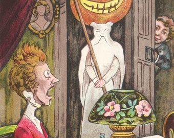 Printable Vintage Halloween Card circa 1910