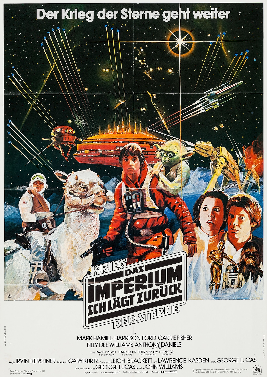 印刷可能なスターウォーズ：帝国の逆襲 - ドイツ語 - 1980年