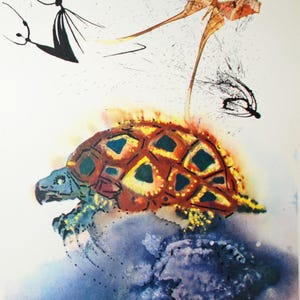 Print, Printable Salvador Dali&#39;s The Mock Turtle&#39;s Story of Alice in Wonderland, 1969 Lithograph