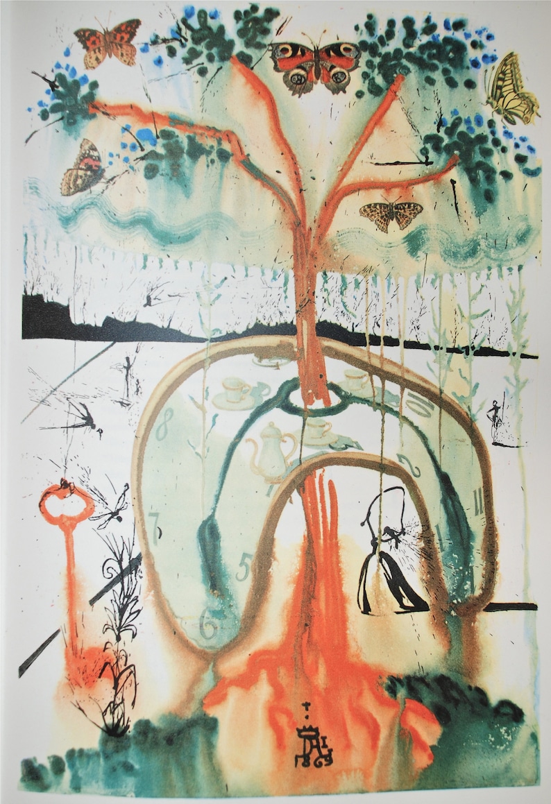 Print, Printable Salvador Dali's Alice in Wonderland - 1969, Entire ...