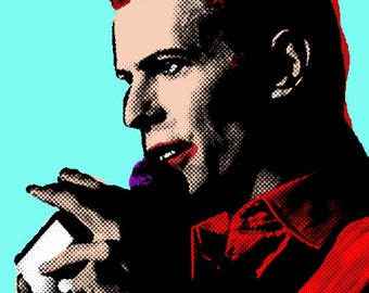 Print, David Bowie Pop Art Portrait