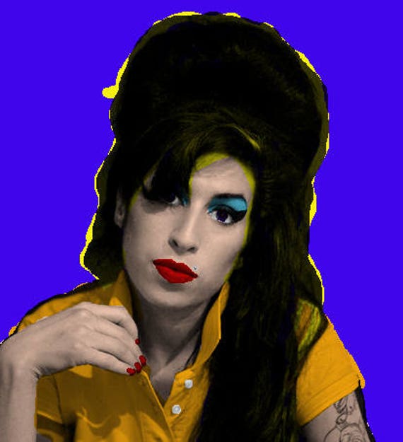 Print, Amy Winehouse Pop Art Portrait 