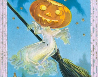 Printable Vintage Halloween Card circa 1910